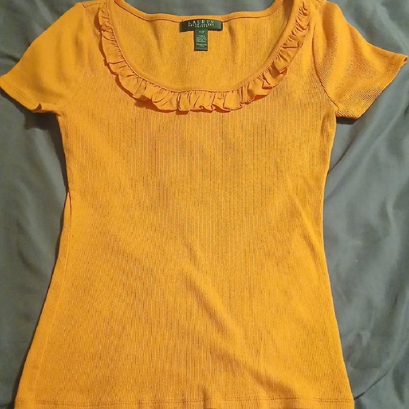 Ralph Lauren Vibrant Orange Short Sleeve Top - Picture 1 of 4